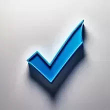 Blue checkmark icon on a light background, symbolizing approval and validation